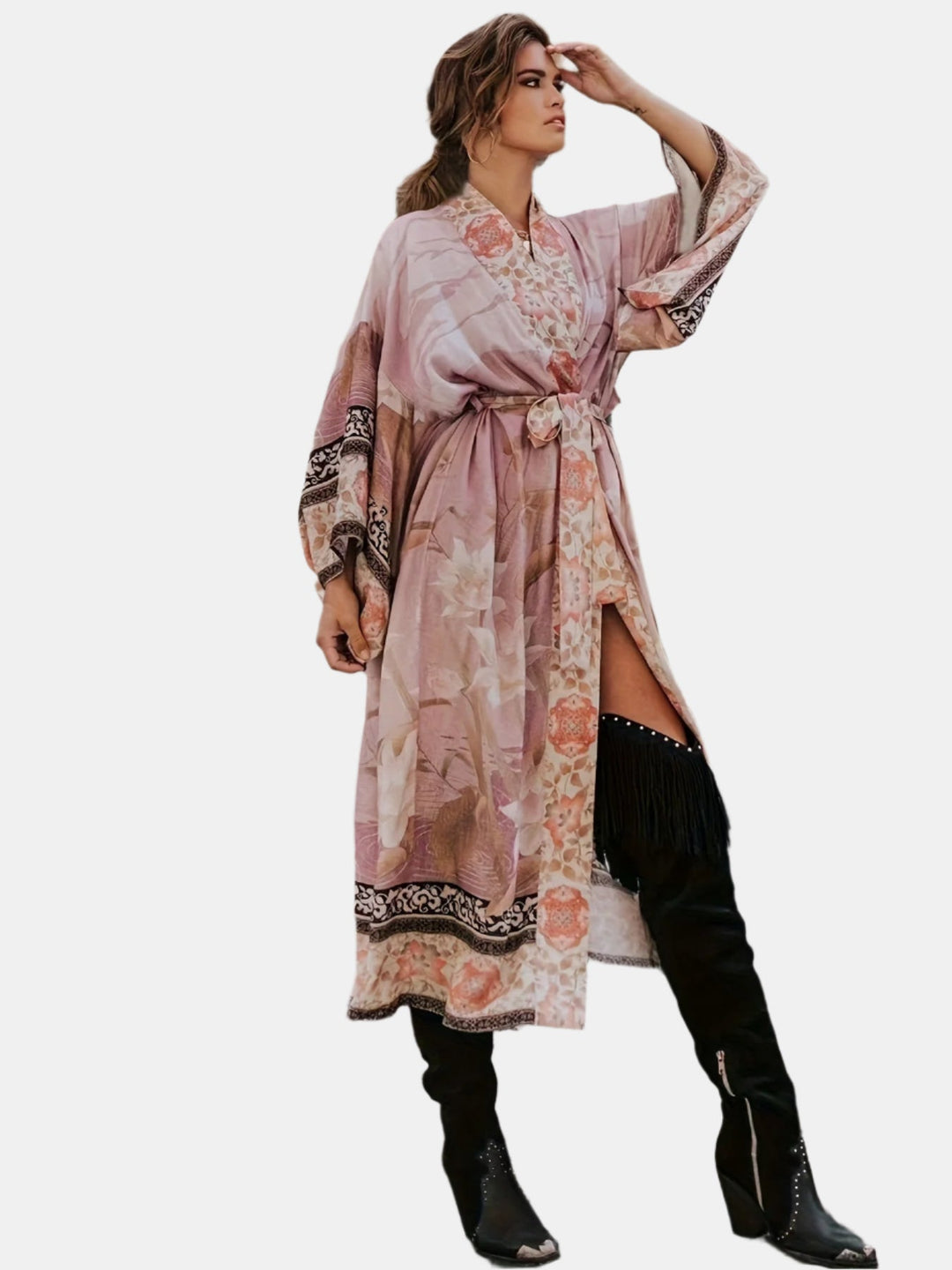 Women's kimono with floral pattern – Light summer kimono