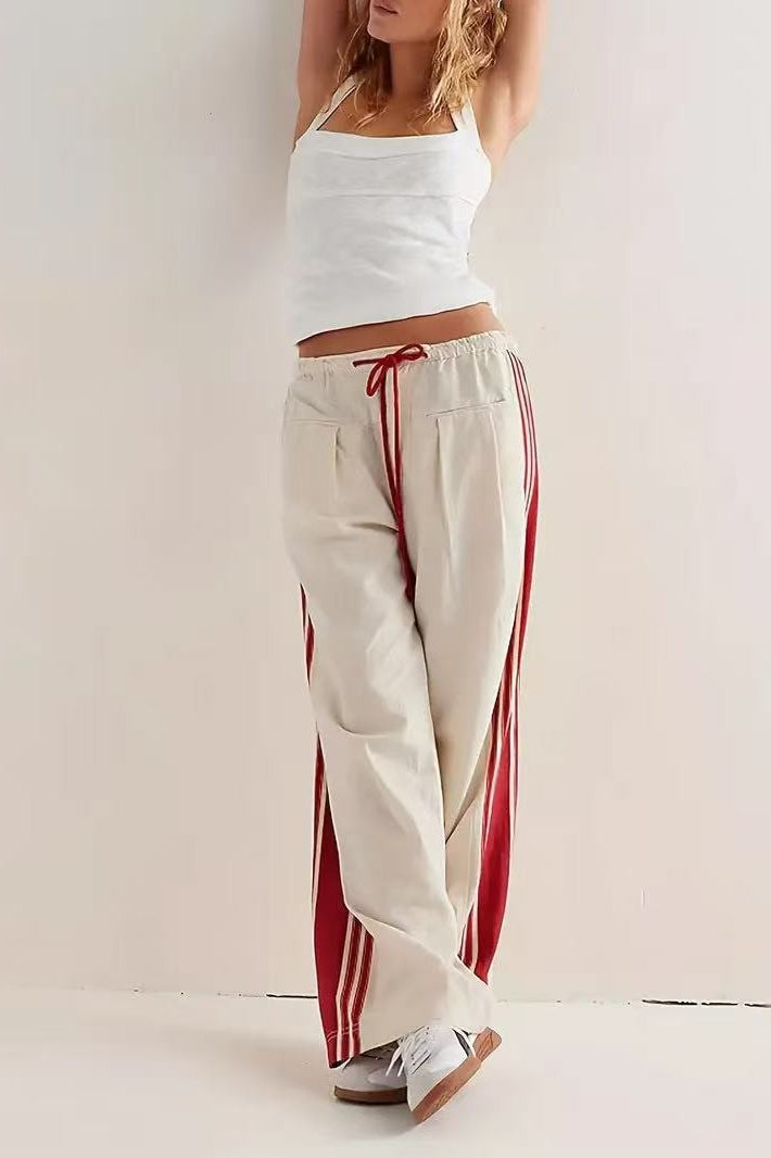 Women's Airy Loose Casual Jogging Pants with Side Stripes – Lounge Pants