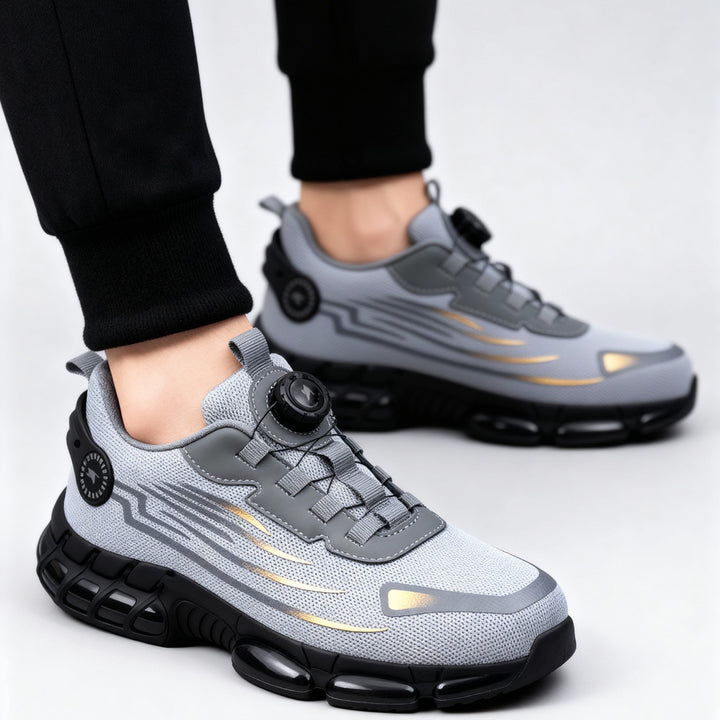 Zapatillas de seguridad para mujer con puntera de acero y suela antiperforación – Calzado de trabajo ligero