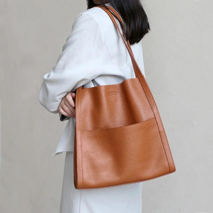 Women's handbag made of vegan leather – Classic shoulder bag for everyday & office use
