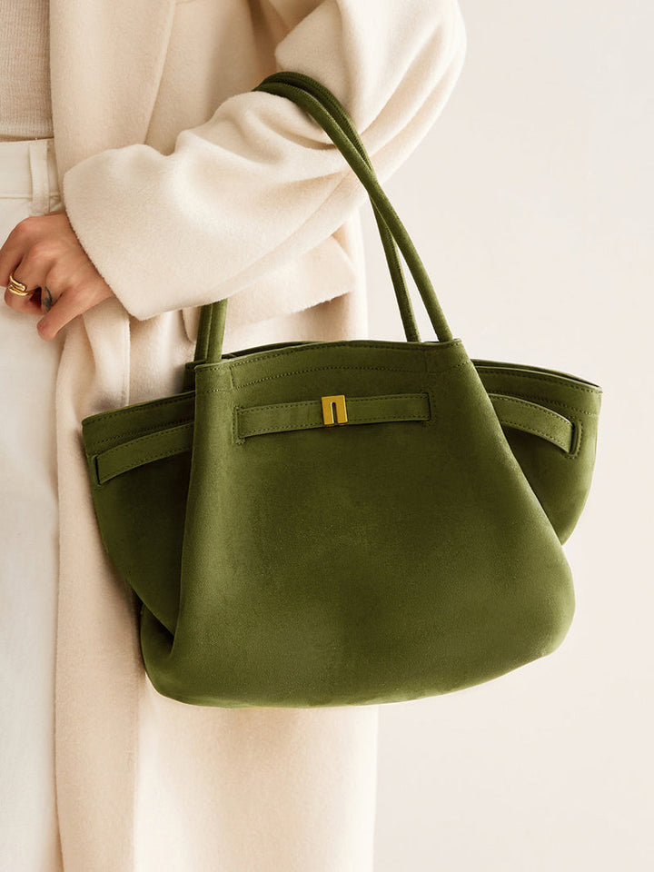 Sac à main en daim pour femmes – Vert et spacieux