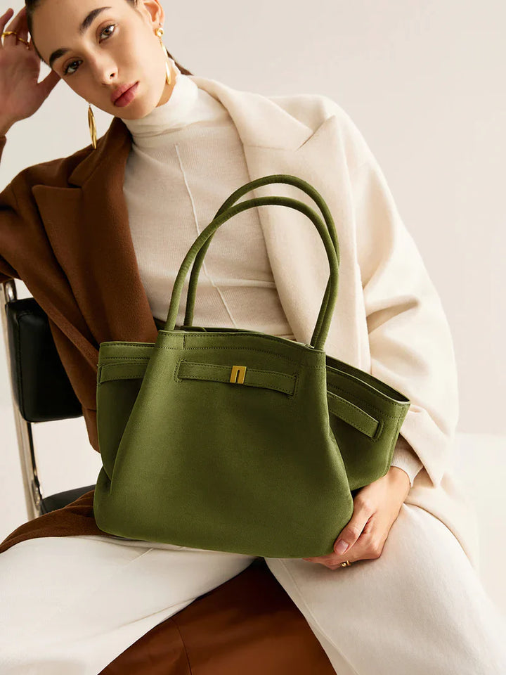 Sac à main en daim pour femmes – Vert et spacieux