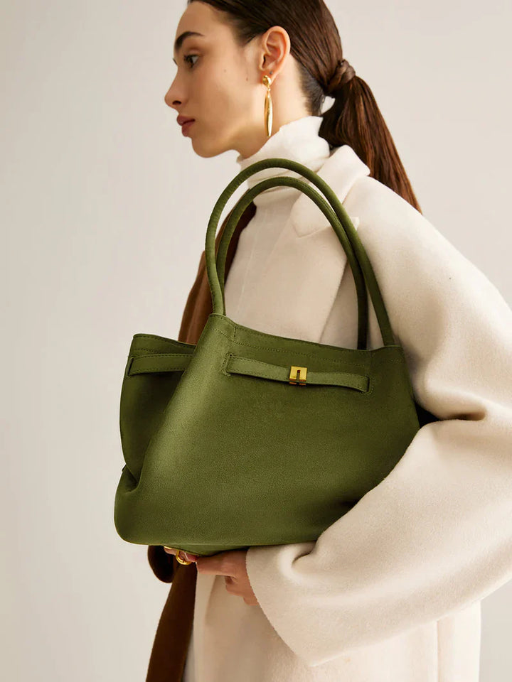 Sac à main en daim pour femmes – Vert et spacieux