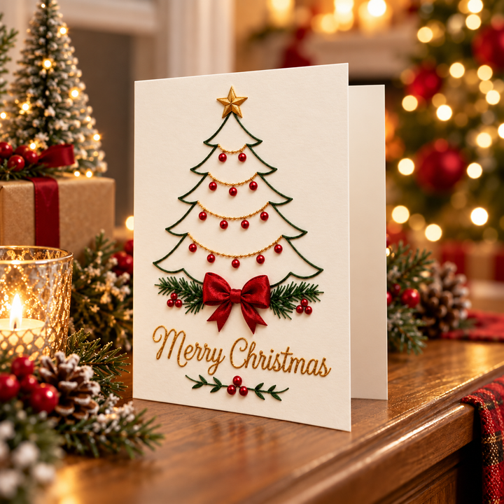 Stitchmas | Weihnachts-Stickset mit vorgedrucktem Muster