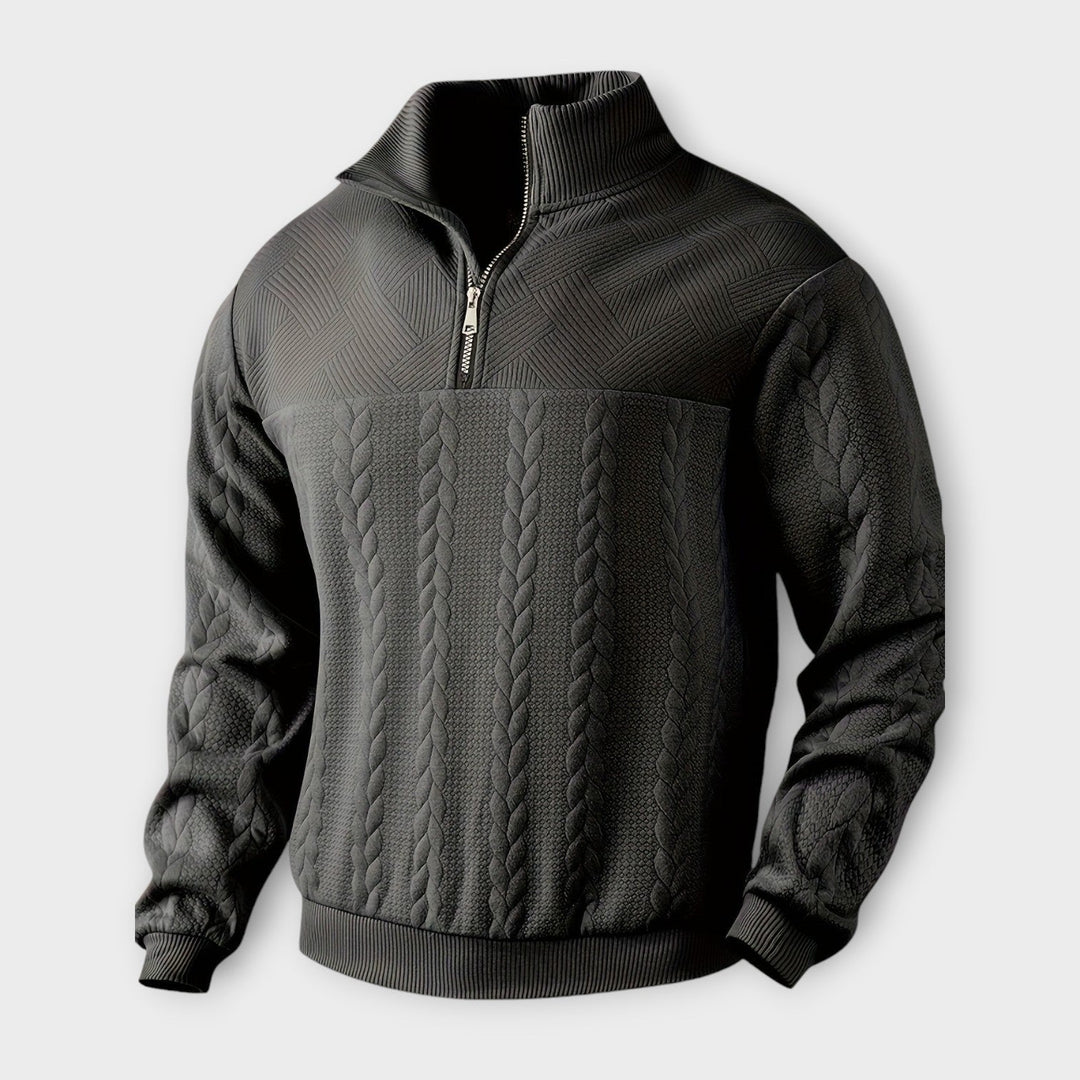 Randall | élégant Pull à demi-zip vintage