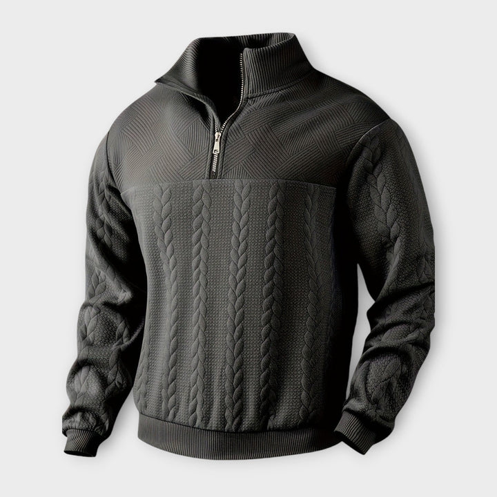 Randall | élégant Pull à demi-zip vintage