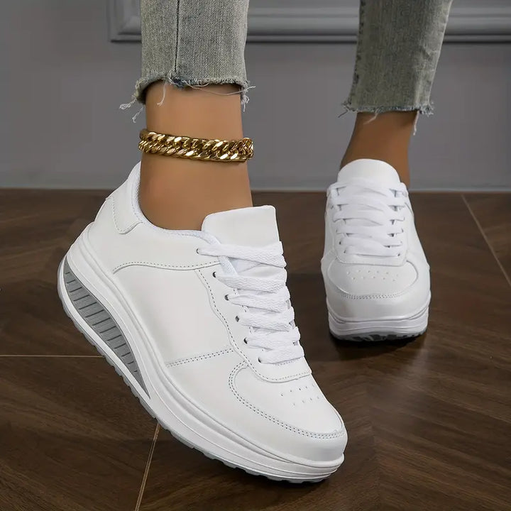 Damen Schnür-Plattform Sneaker – Orthopädische Komfort Schuhe Für Winter