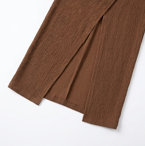 Damen Strickkleid Gerippt Mit Asymmetrischem Ring