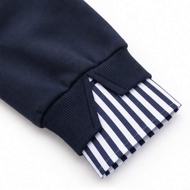 Layerella | Sweatshirt mit Fake-Layer und geripptem Bündchen