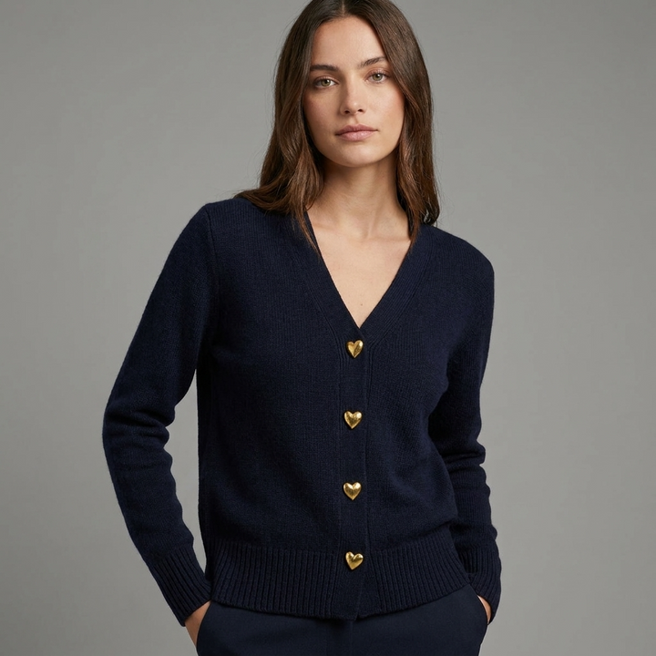 Chaleco de mujer de corte regular con cuello de pico