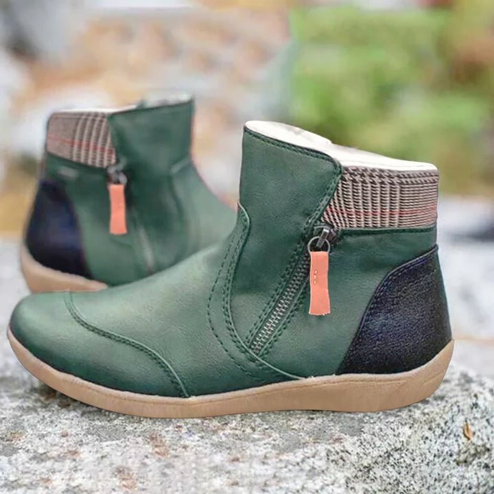 Damen Wasserdichte Orthopädische Leder-Optik Stiefel