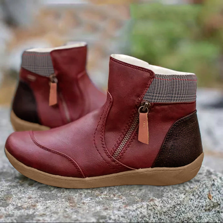Damen Wasserdichte Orthopädische Leder-Optik Stiefel