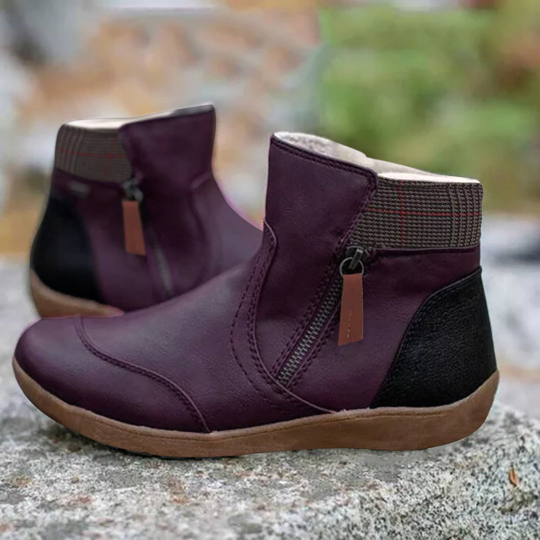Damen Wasserdichte Orthopädische Leder-Optik Stiefel