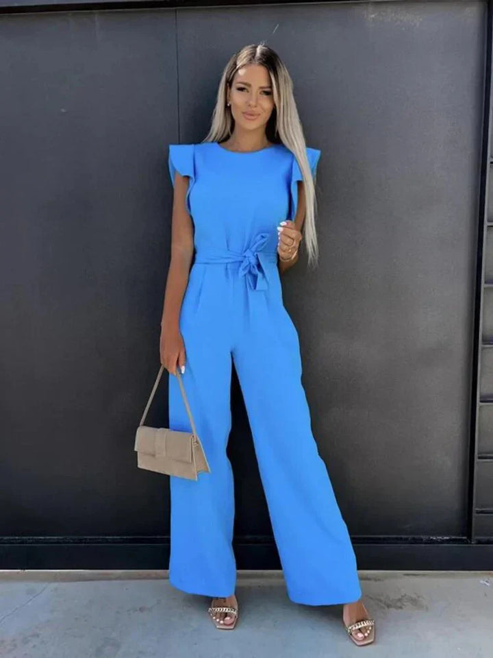 Women's Jumpsuit – Stretch Material – Elegant Cut – Long Sleeves