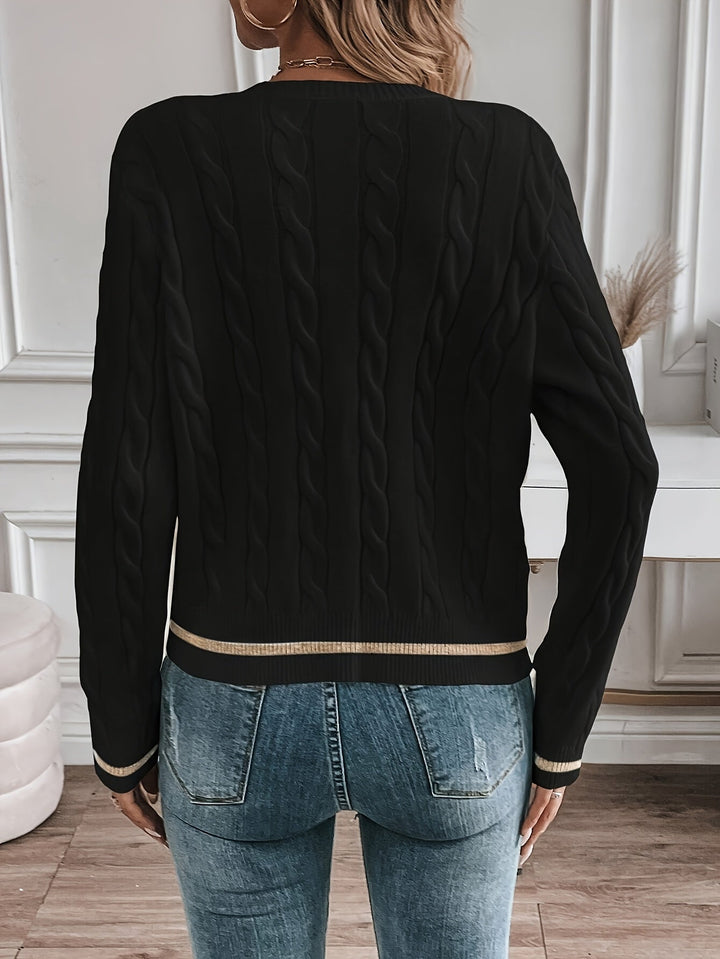 Claire | Damen Strickjacke Zopfmuster