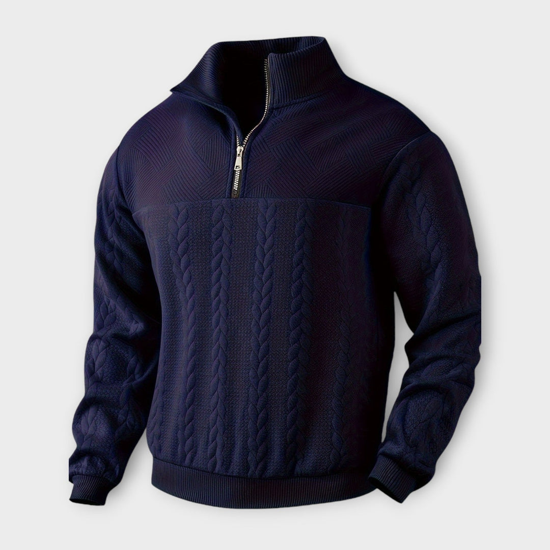 Randall | élégant Pull à demi-zip vintage