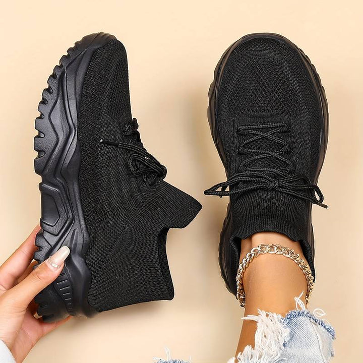 Women's White Orthopedic Lace-Up Sneakers – Comfortable Supportive Running Shoes