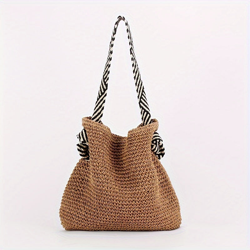 Handgewebte vegane Strandtasche – Boho Sommertasche für Damen