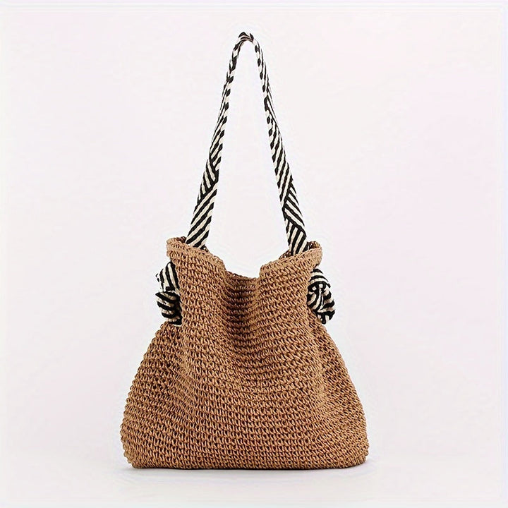 Handgewebte vegane Strandtasche – Boho Sommertasche für Damen