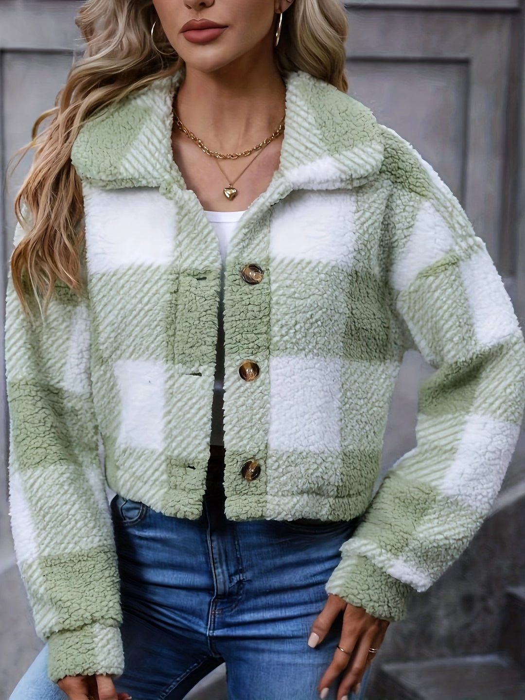 Marnie | Damen Kurze Jacke Karo