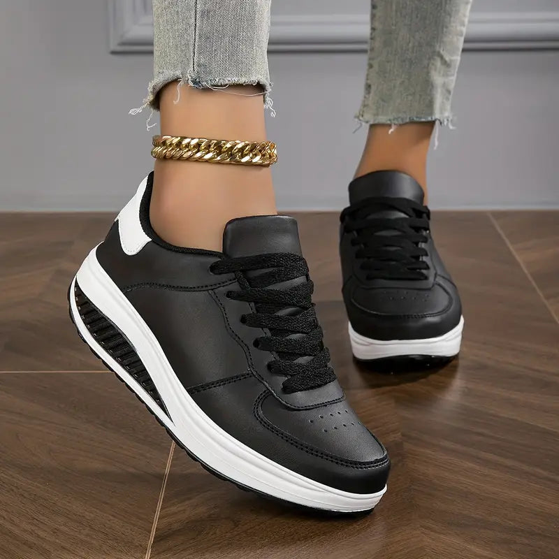 Damen Schnür-Plattform Sneaker – Orthopädische Komfort Schuhe Für Winter