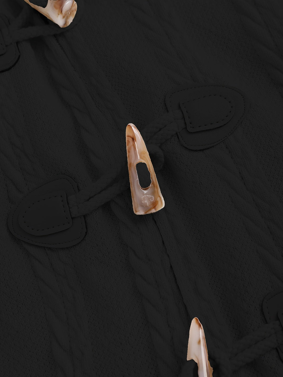 Nadia | Damen Longline Mantel mit Fellbesatz und Kapuze