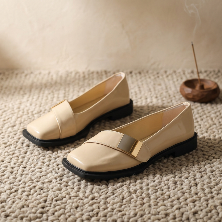 Mocassins carrés slip-on pour femmes – Chaussures décontractées à la mode
