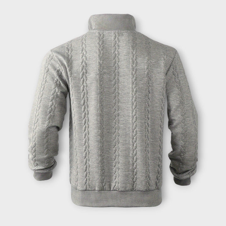 Randall | élégant Pull à demi-zip vintage