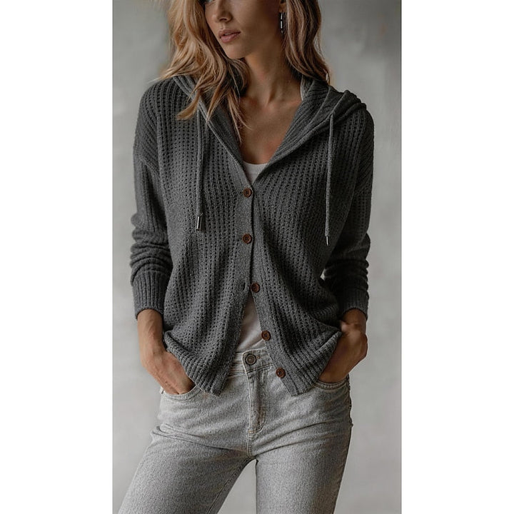 Lucinda | Hooded Knopf-Front Cardigan