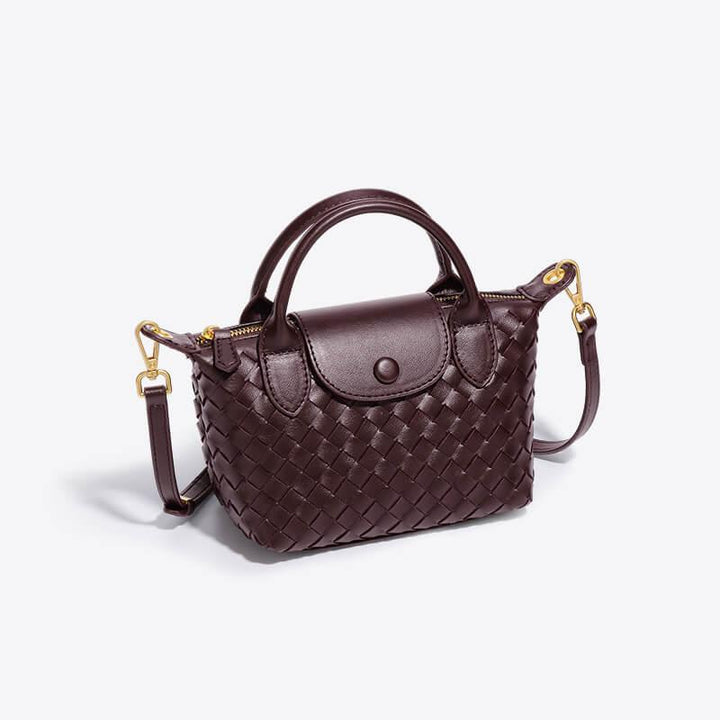 Braided Mini Bag Women – Compact Crossbody Bag with Shoulder Strap