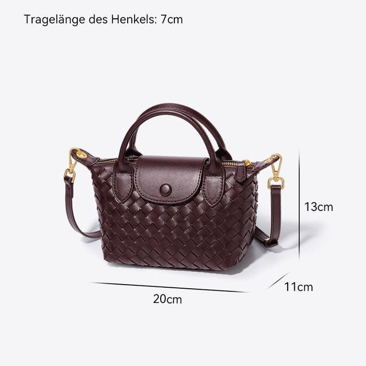 Braided Mini Bag Women – Compact Crossbody Bag with Shoulder Strap