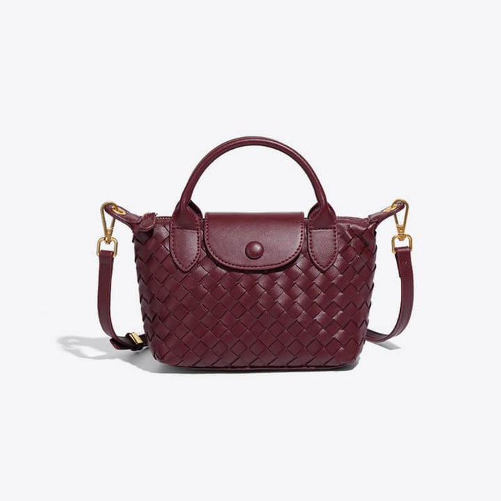 Braided Mini Bag Women – Compact Crossbody Bag with Shoulder Strap