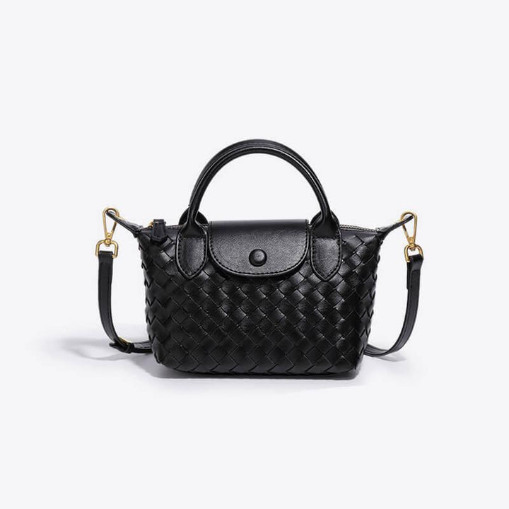 Braided Mini Bag Women – Compact Crossbody Bag with Shoulder Strap