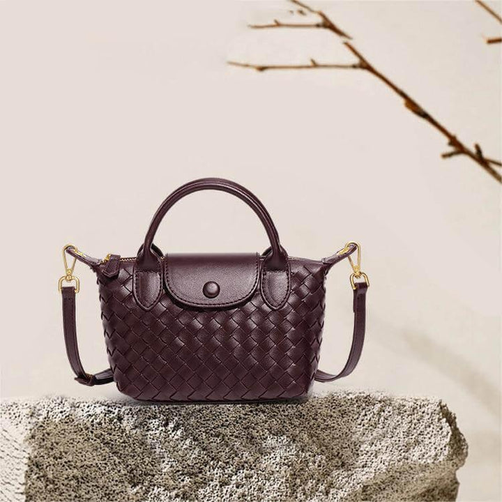 Braided Mini Bag Women – Compact Crossbody Bag with Shoulder Strap