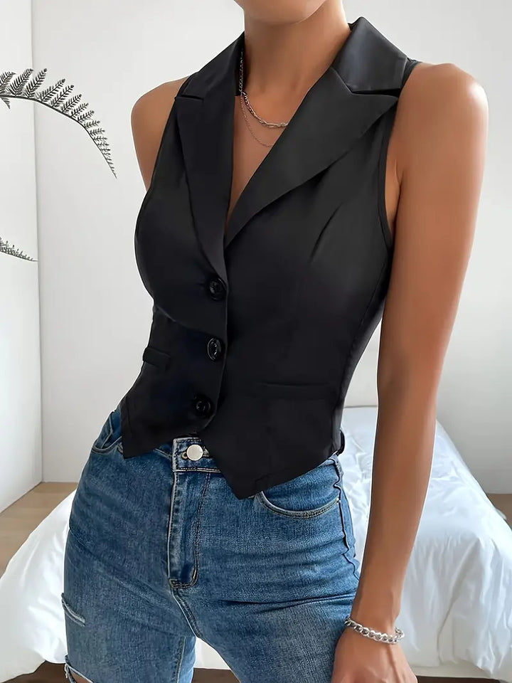 Gilet sans manches pour femmes avec des détails modernes - style élégant