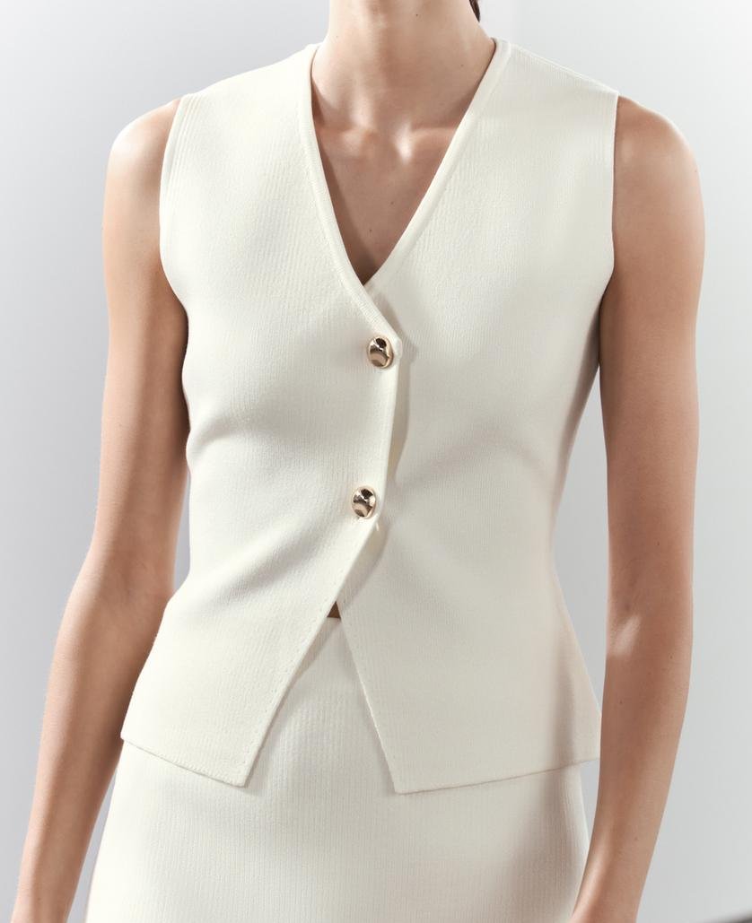 Gilet Top avec décolleté en V – stretch doux, chic de Stockholm