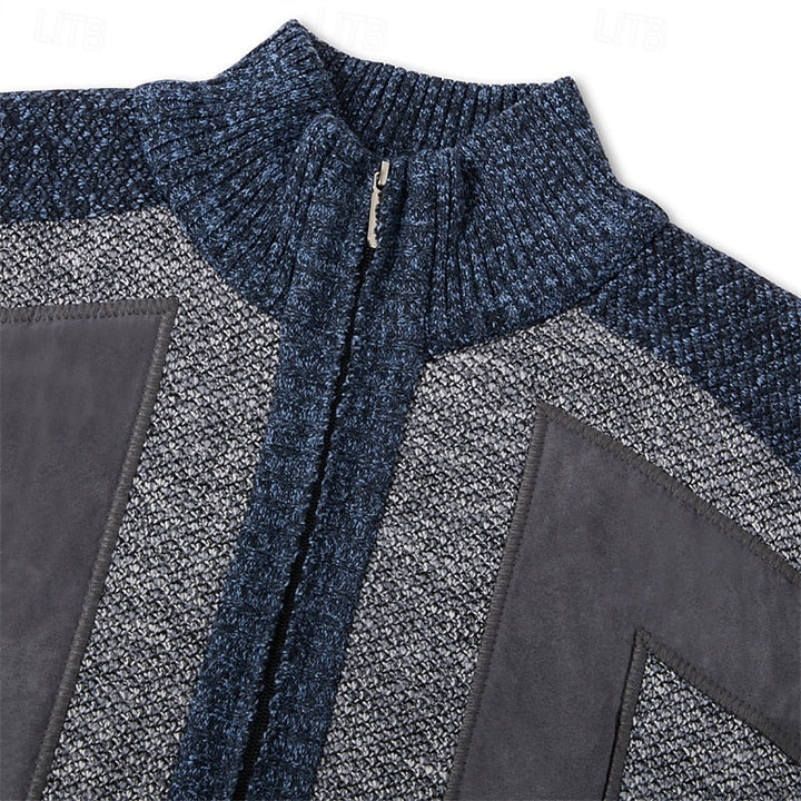 Damen Zip-Cardigan strukturiert mit Seitentaschen
