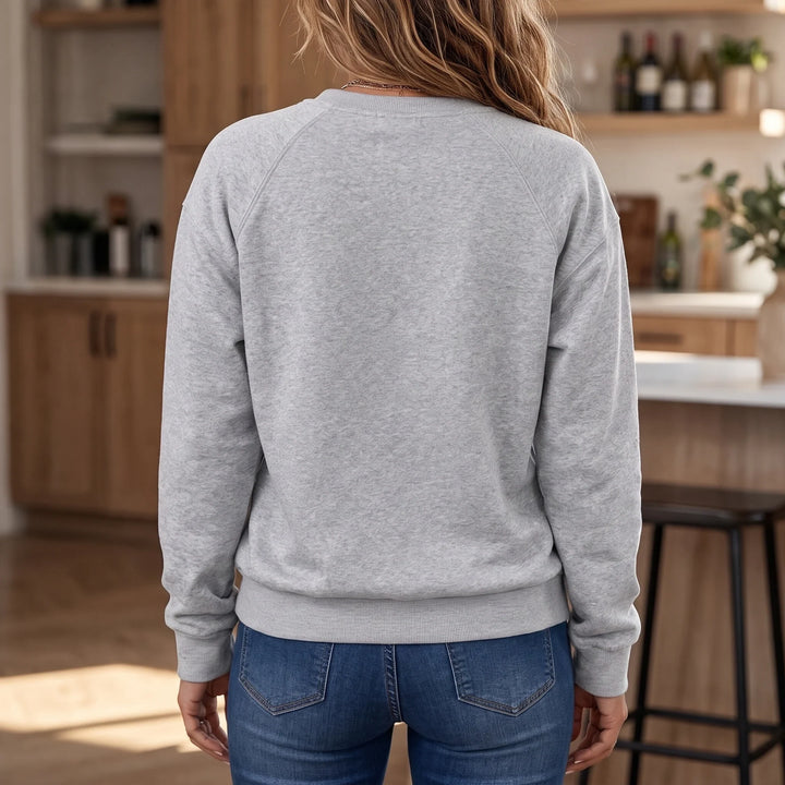 Sudadera con cuello en V y abertura