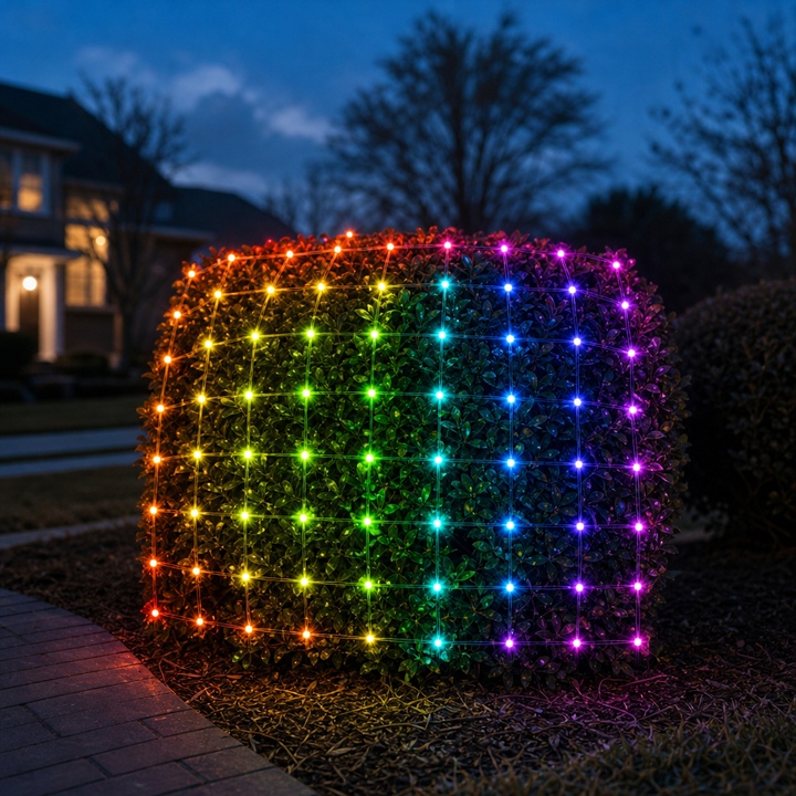 GlowGrid Faltbares RGBIC Lichternetz mit App-Steuerung