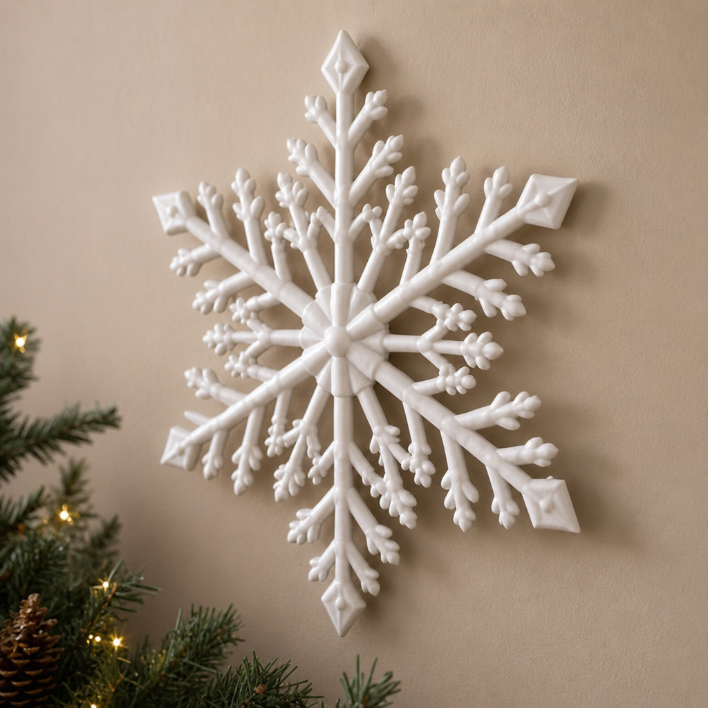 Wandsticker 3D Schneeflocken Nachleuchtend
