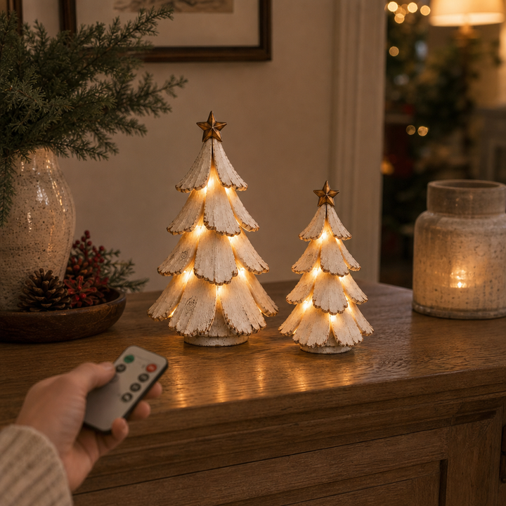 Weihnachtsbaum-Figur LED Vintage-Stil