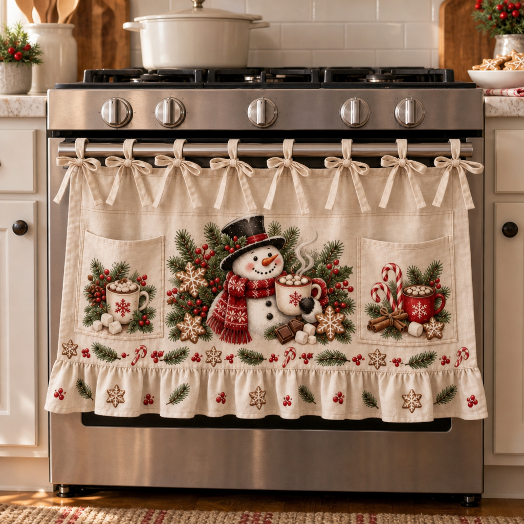 Hearth Holly | Weihnachts-Küchengeräteschürze mit Taschen