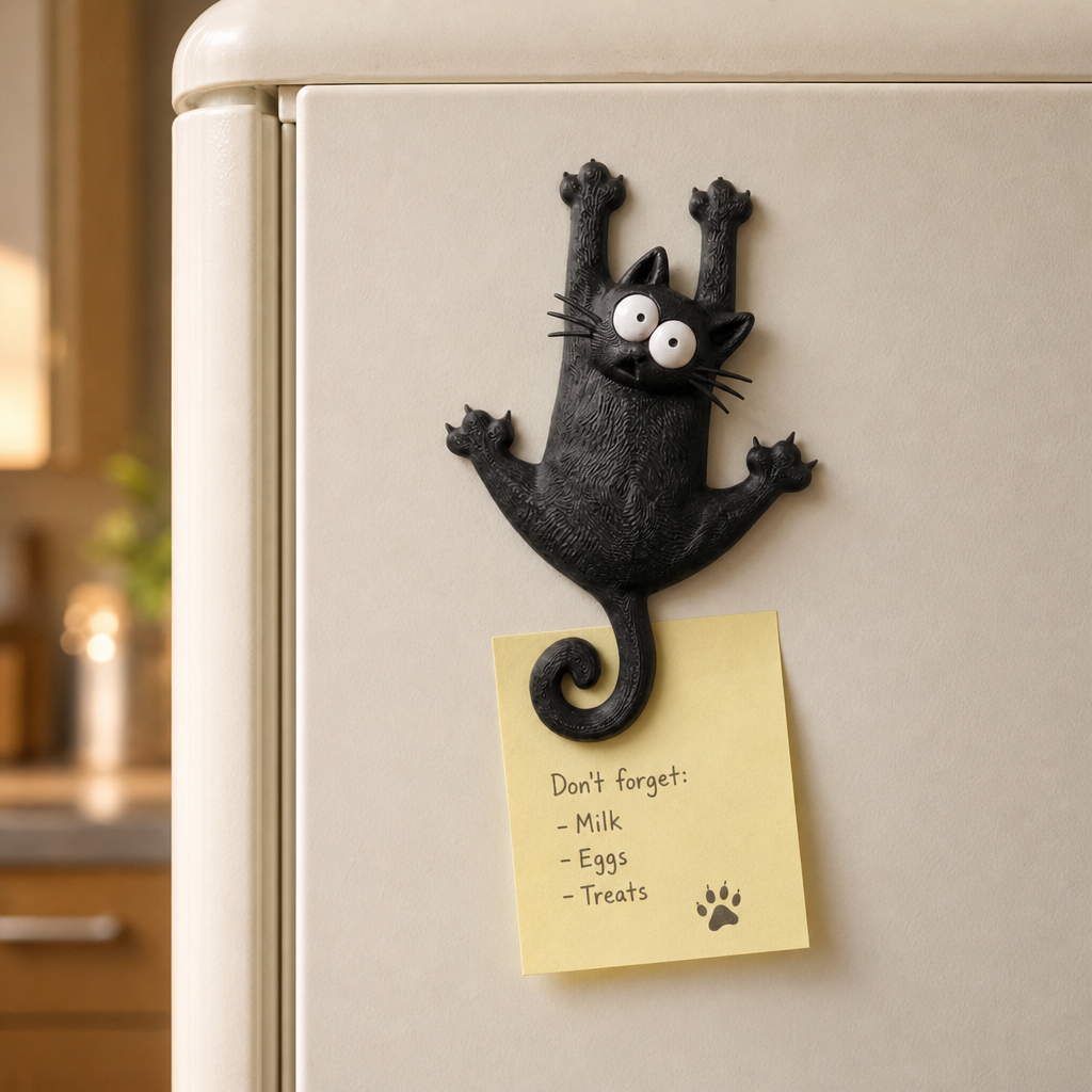 Fridge Pouncer | Hängender Katzen-Kühlschrankmagnet