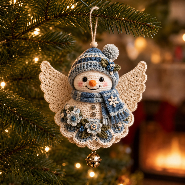 Weihnachtsengel Häkelornamente Set