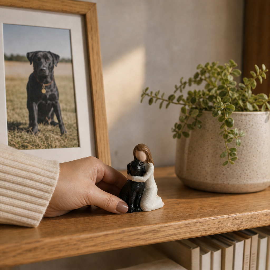 Everpaw Erinnerungsfigur Mädchen mit Hund aus Resin