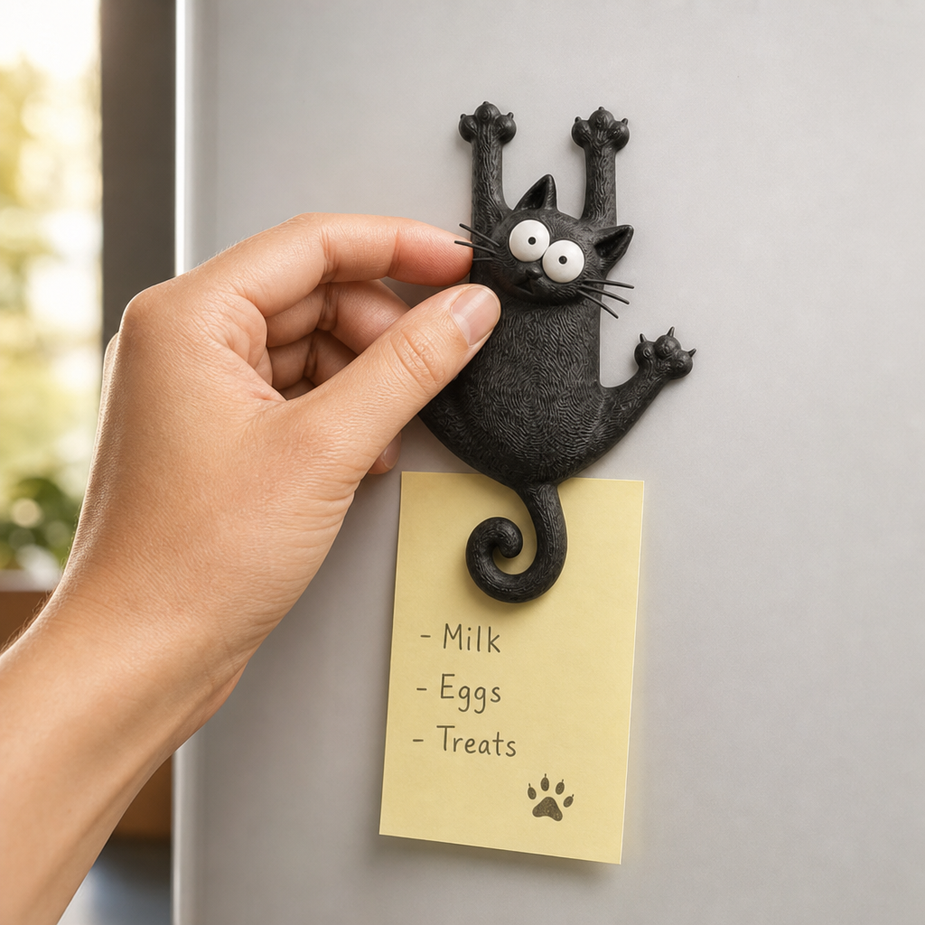 Fridge Pouncer | Hängender Katzen-Kühlschrankmagnet