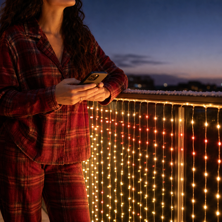 LED Vorhang Lichterkette App Gesteuert