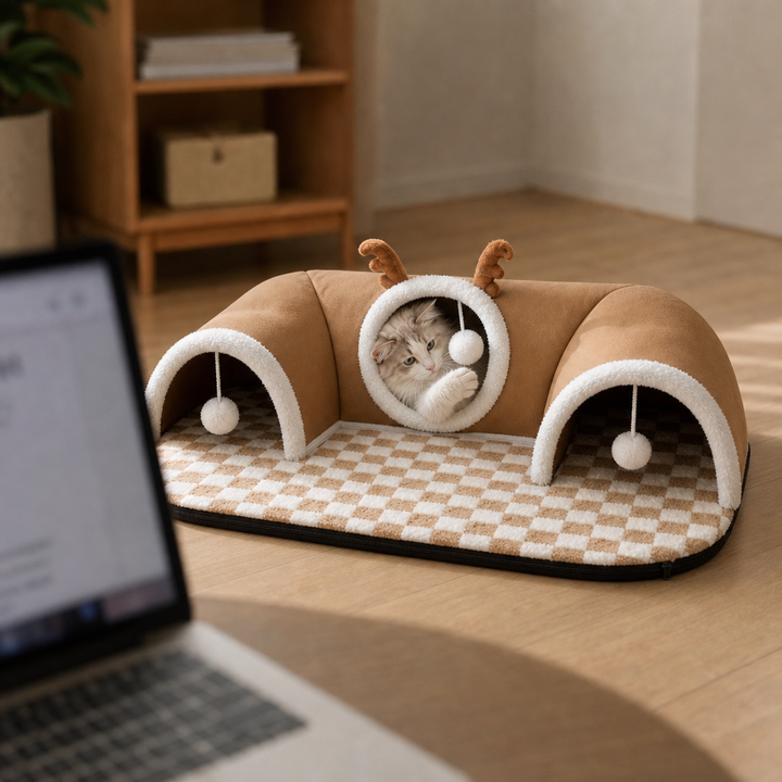 Katzen Tunnel Bett 3 In 1