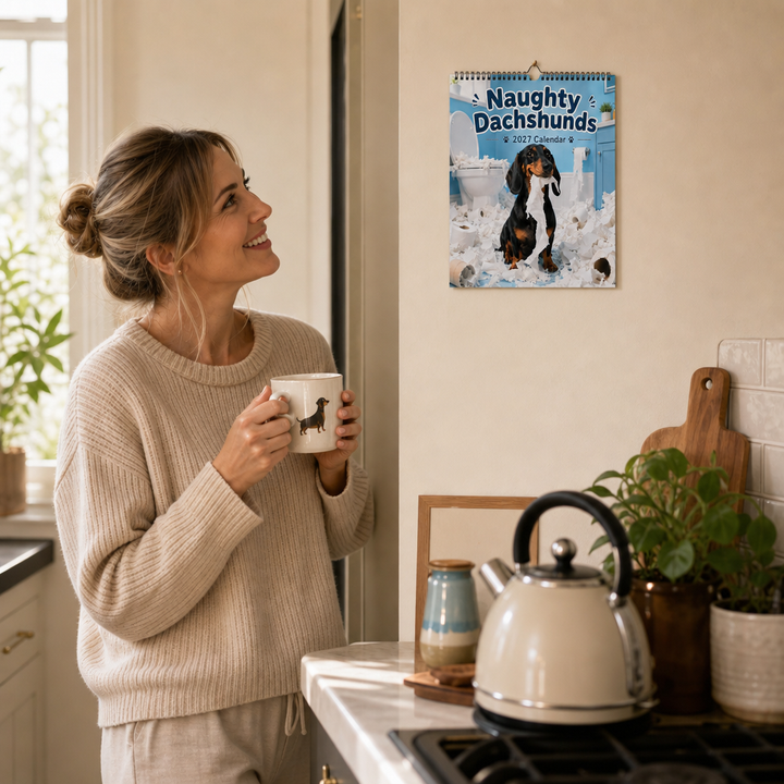 Dackel Wandkalender Niedliche Hunde Dekoration