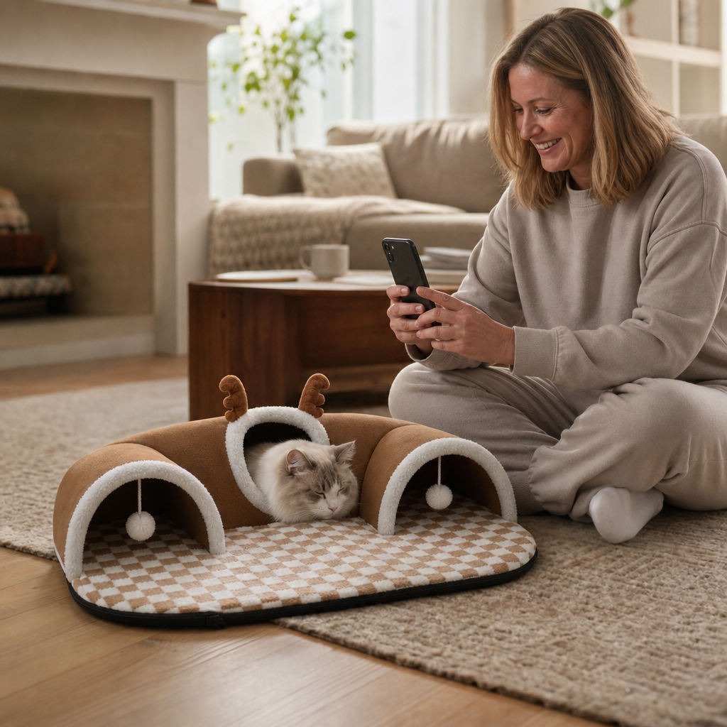 Katzen Tunnel Bett 3 In 1